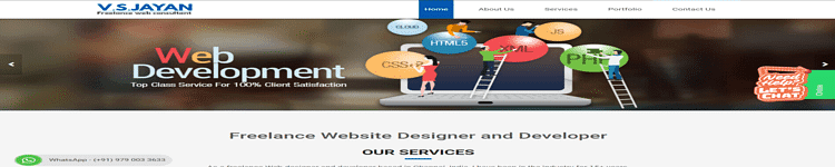 Freelance Web Designer | VS Jayan cover