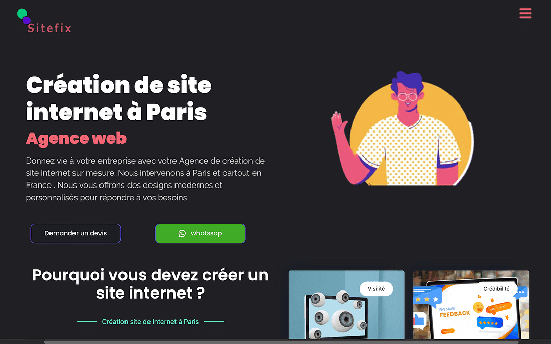 Agence web à Paris | Sitefix cover