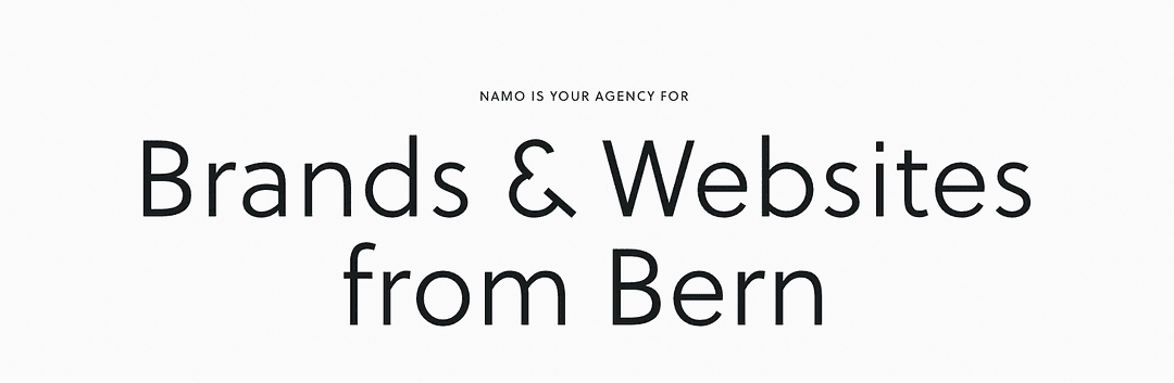 Namo – Agency for Branding & Webdesign cover