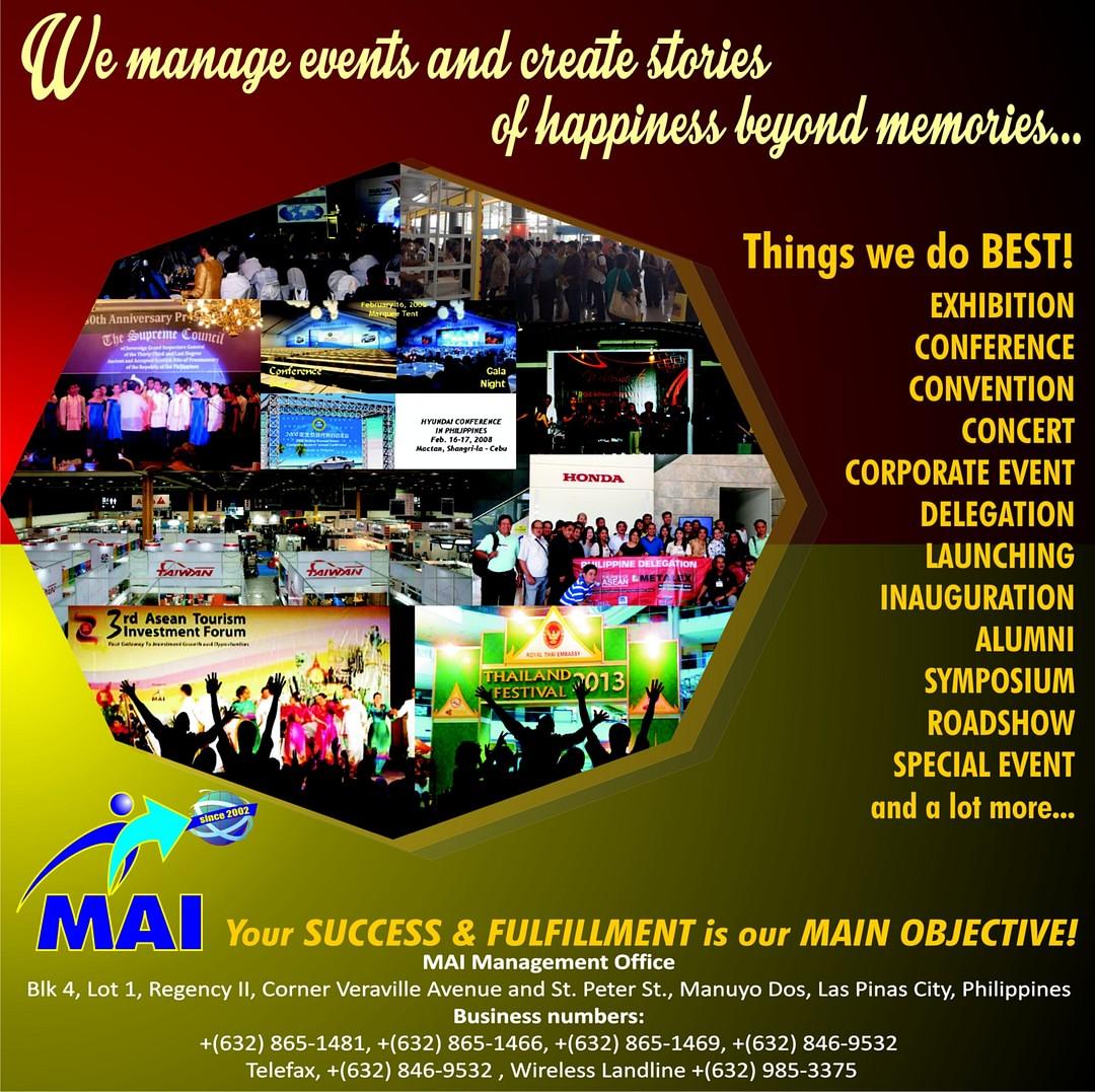 MAI Events Management Philippines cover