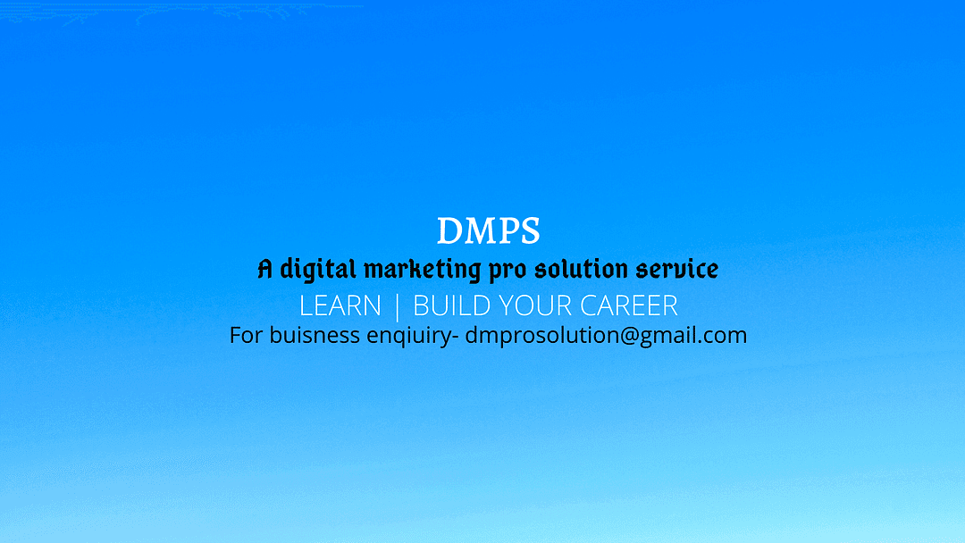 DMPS- A digital marketing pro solution service cover