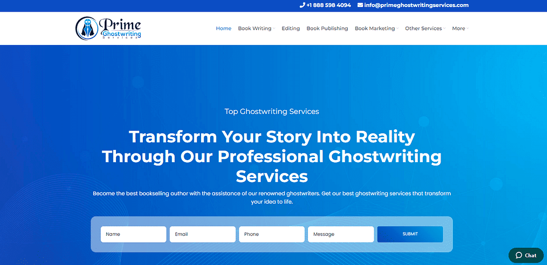 Prime Ghostwriting Services cover