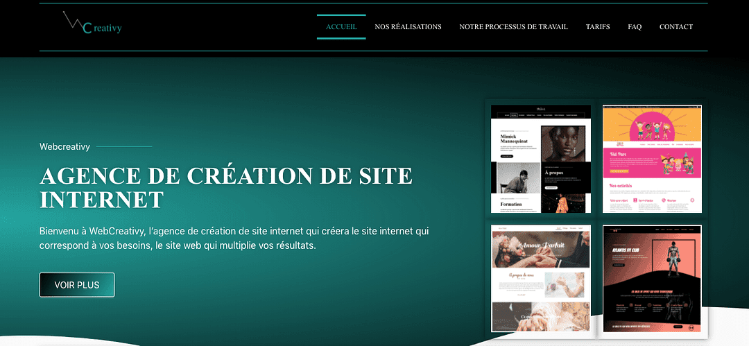 Webcreativy Agence de création de site Web cover
