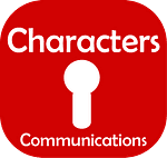characters communications logo