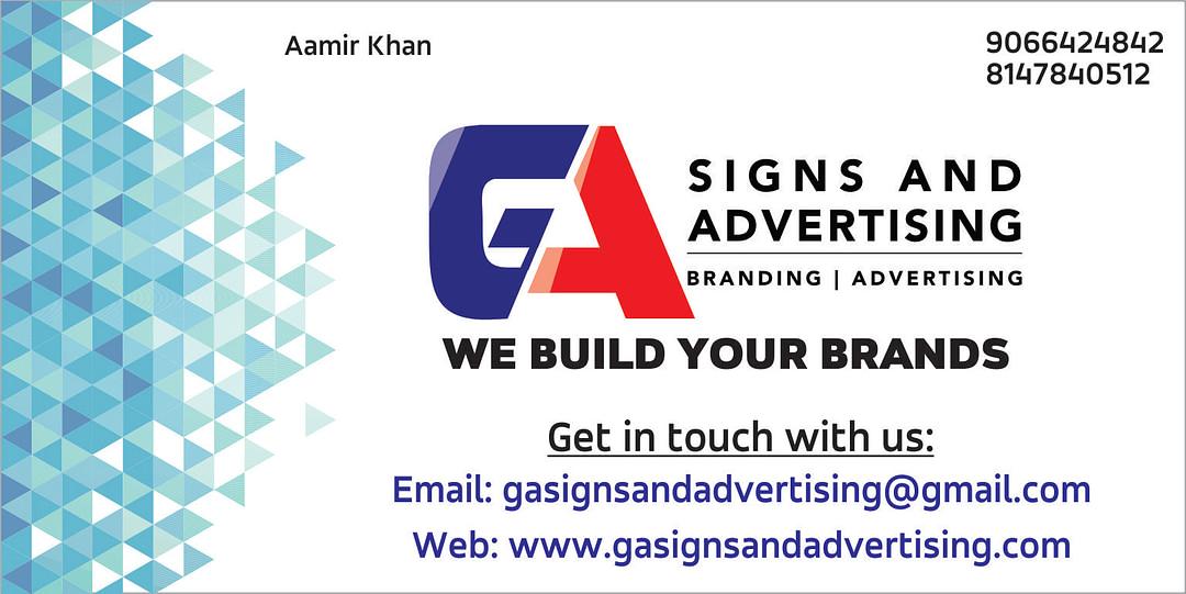 GA SIGNS AND ADVERTISING cover