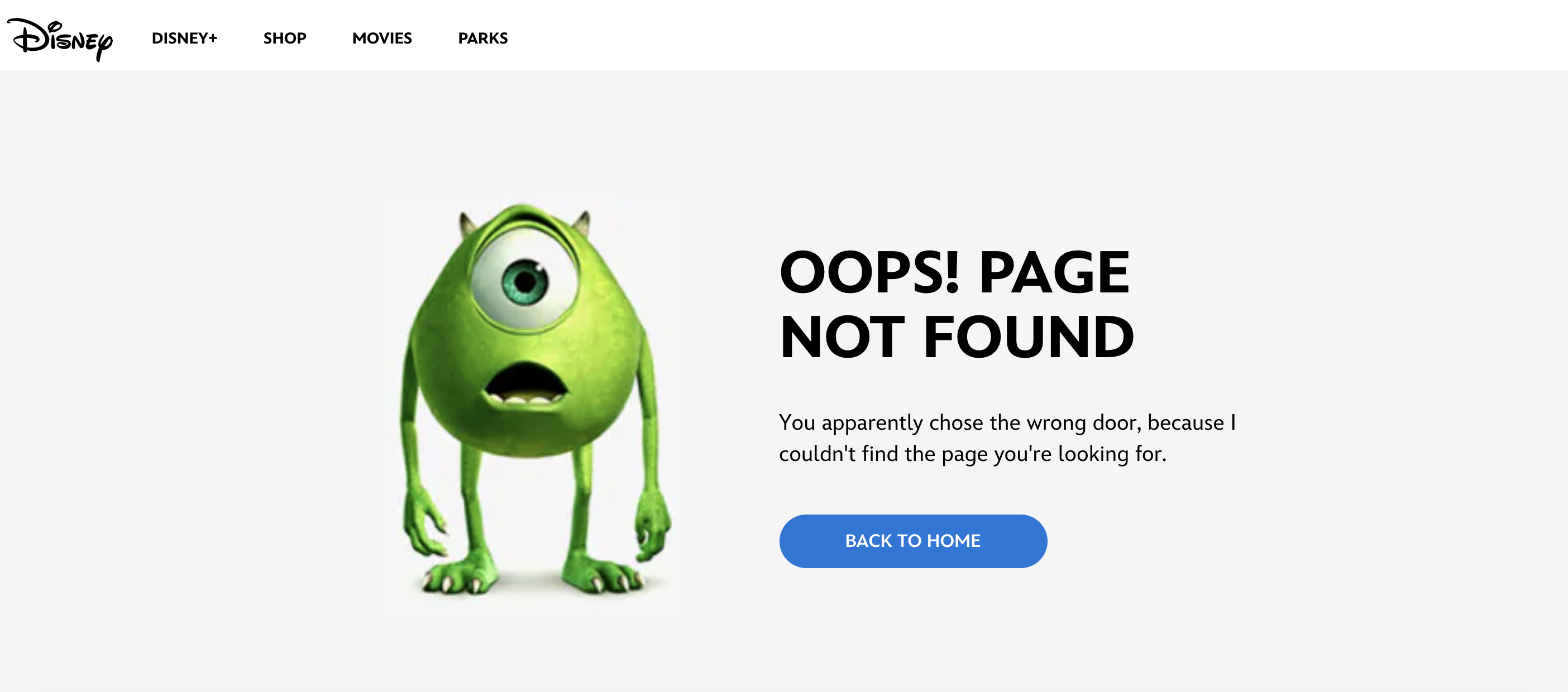 disney 404 page