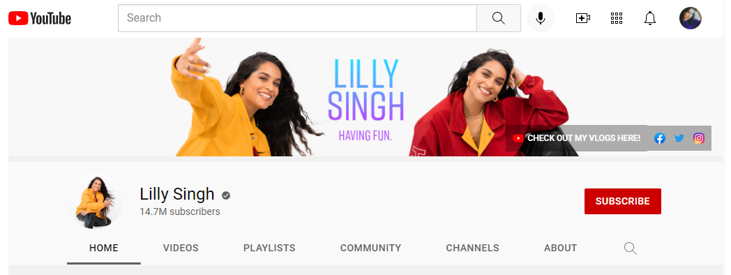 Lilly Sing Youtube banner