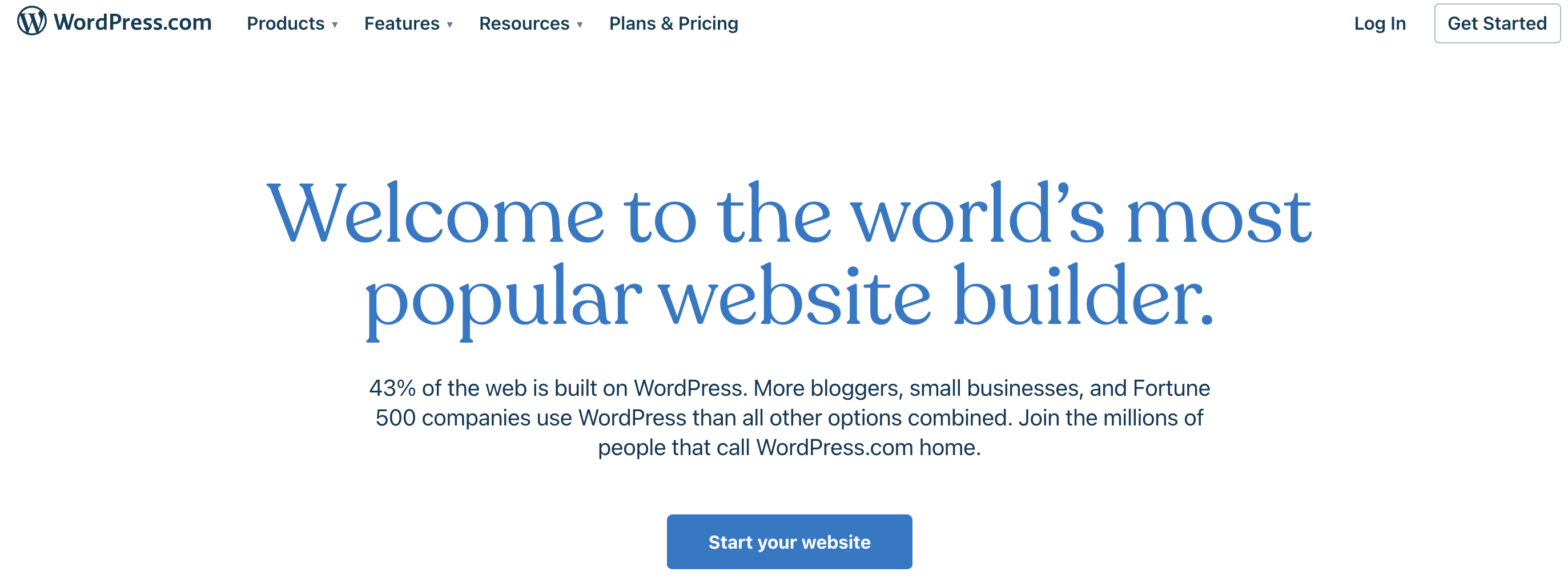 wordpress create a website