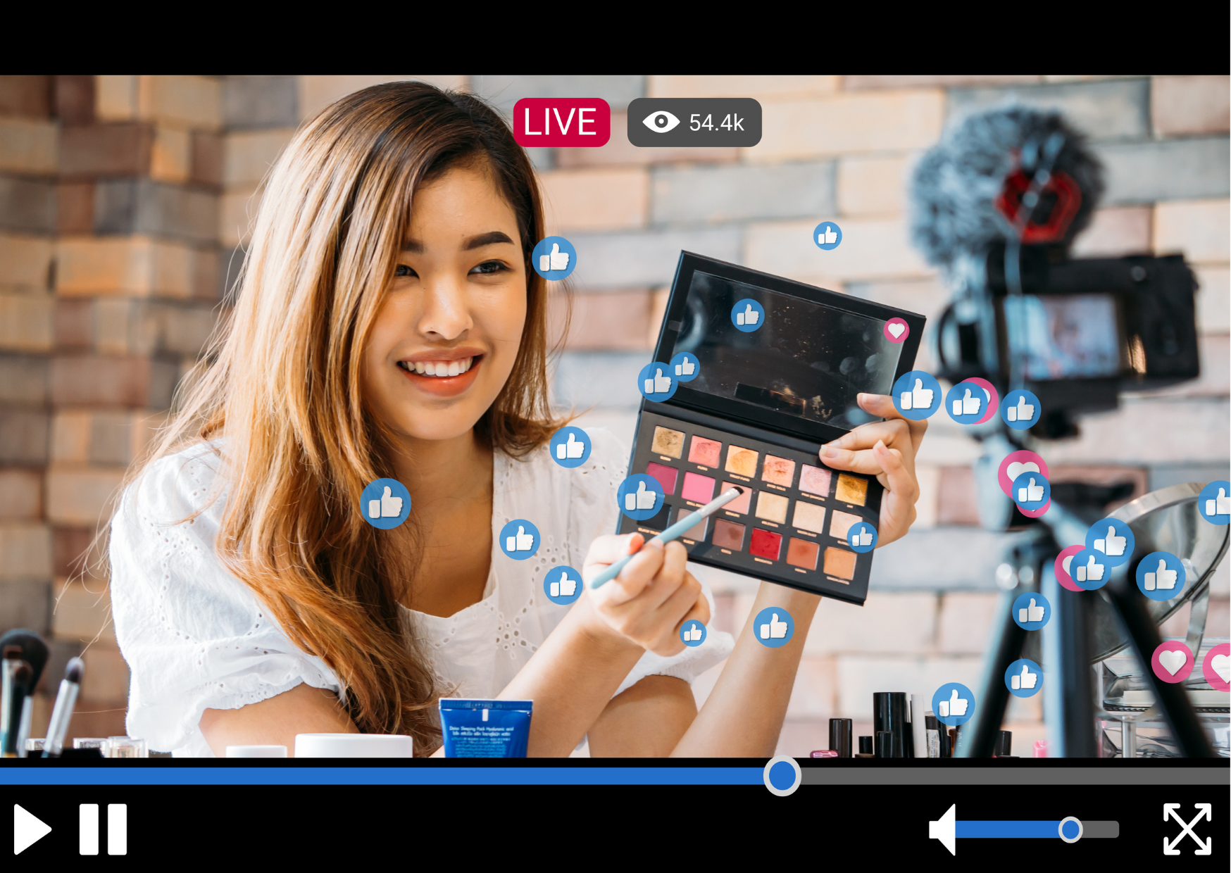 example of makeup live commerce