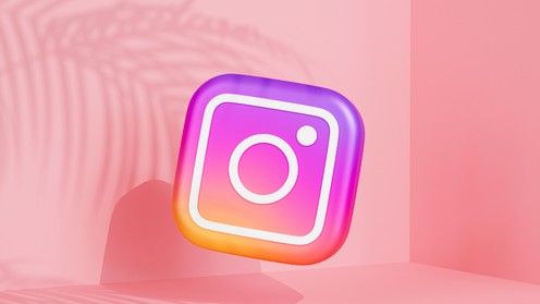 Instagram logo on background 